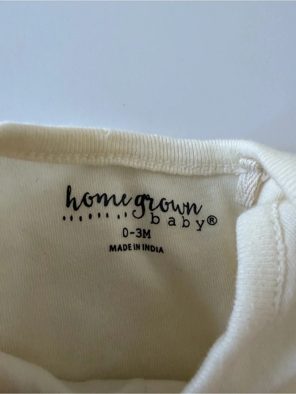 Home Grown Baby Ivory Long Sleeve Cotton Bodysuit 0-3 Months Dream And Balloons